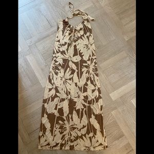 NWOT VELVET HALTER MAXI DRESS SIZE S